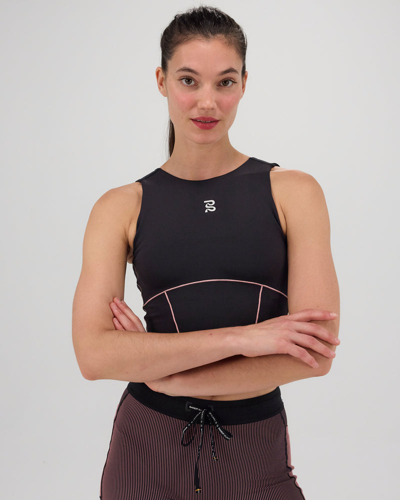 Stamina™ Merrow Race Crop - Black/Mauve