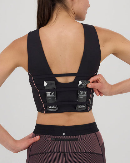 Stamina™ Merrow Race Crop - Black/Mauve