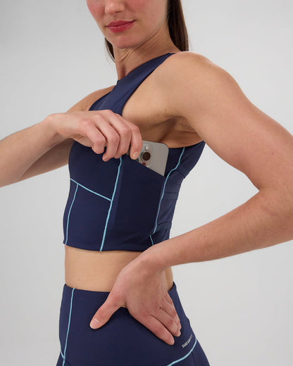 Stamina™ Merrow Race Crop - NY Navy /Vintage Blue
