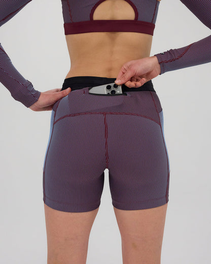 Striped Cadence™ 5&quot; Compression - Fig /Vintage Blue