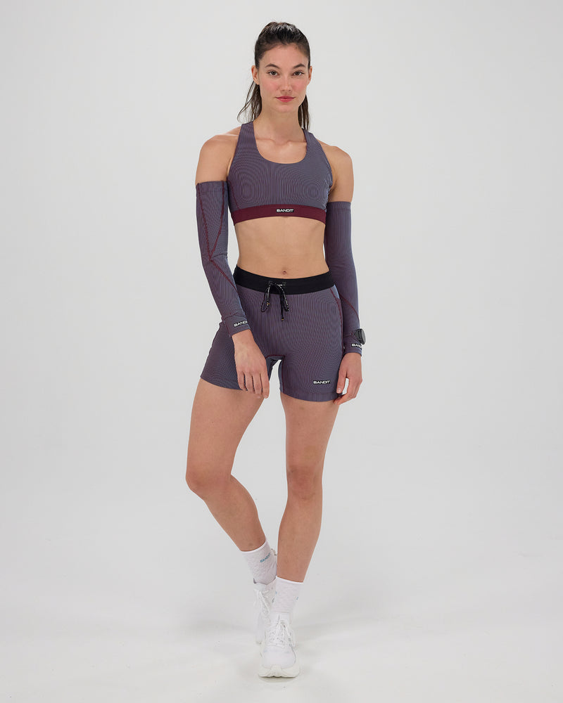 Striped Cadence™ 5" Compression - Fig /Vintage Blue