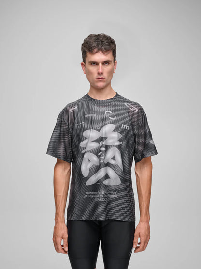 SPECTRUM AIR MESH TEE - Carbon Black