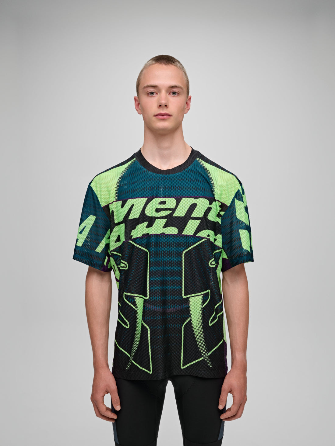 MAAP x Mental Athletic Mesh SS Tee - Black/Acid Lime
