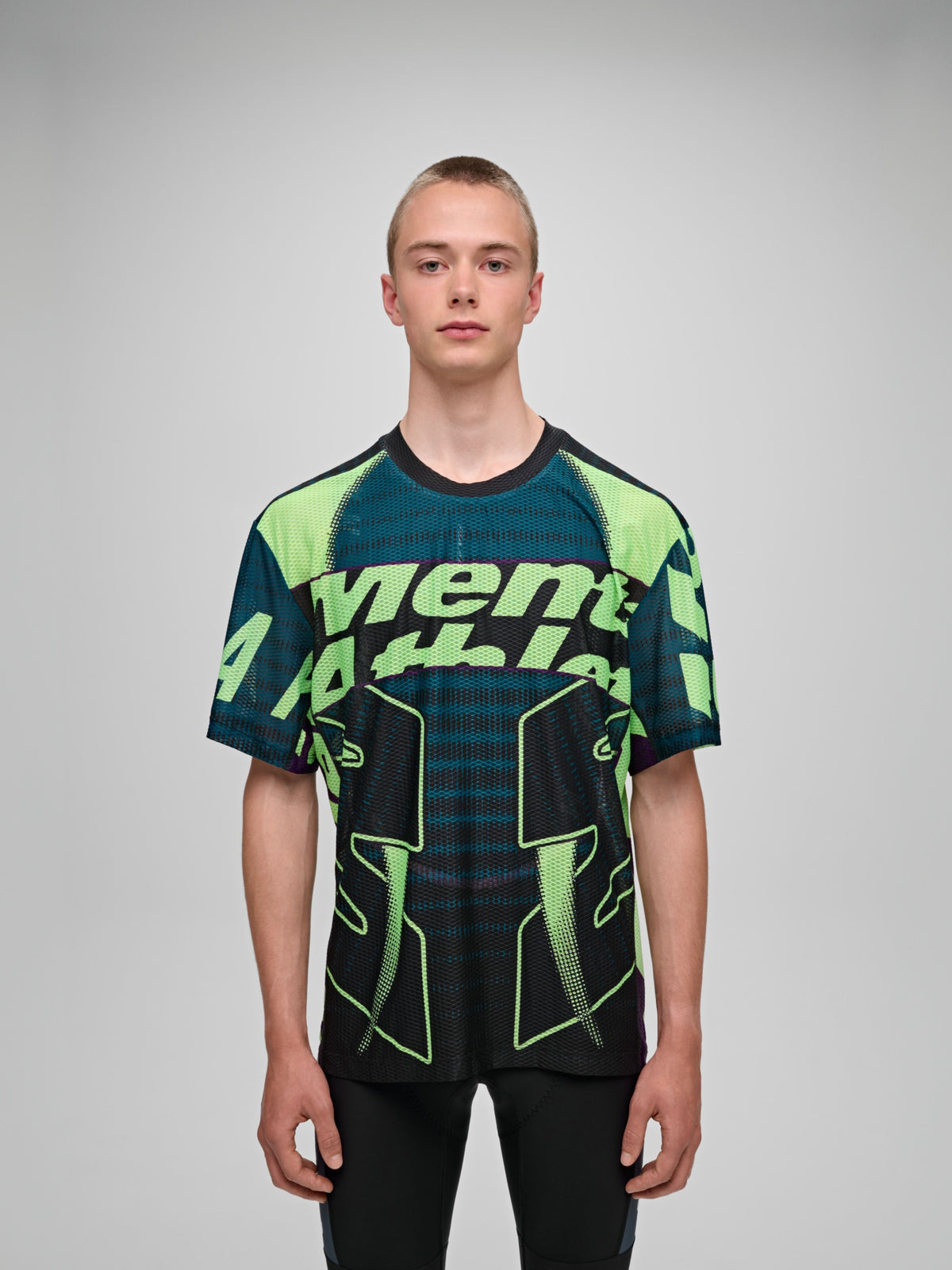MAAP x Mental Athletic Mesh SS Tee - Black/Acid Lime
