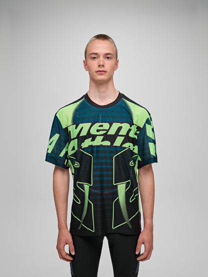MAAP x Mental Athletic Mesh SS Tee - Black/Acid Lime