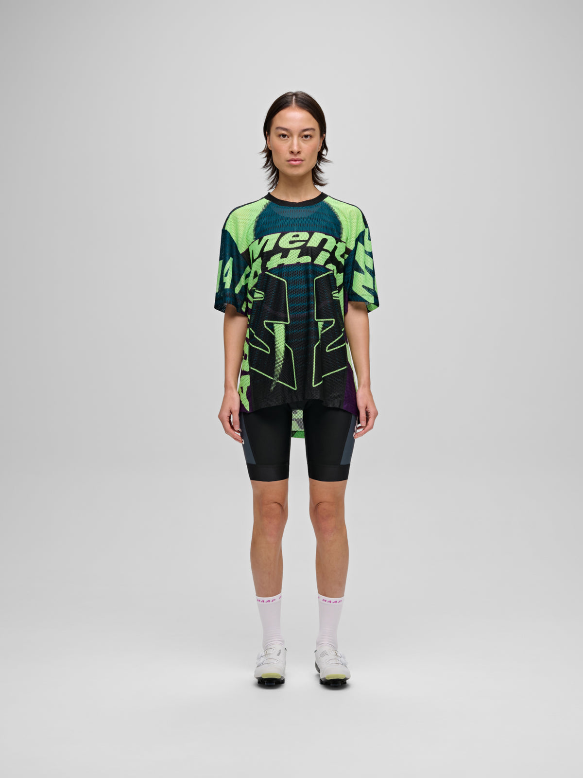 MAAP x Mental Athletic Mesh SS Tee - Black/Acid Lime