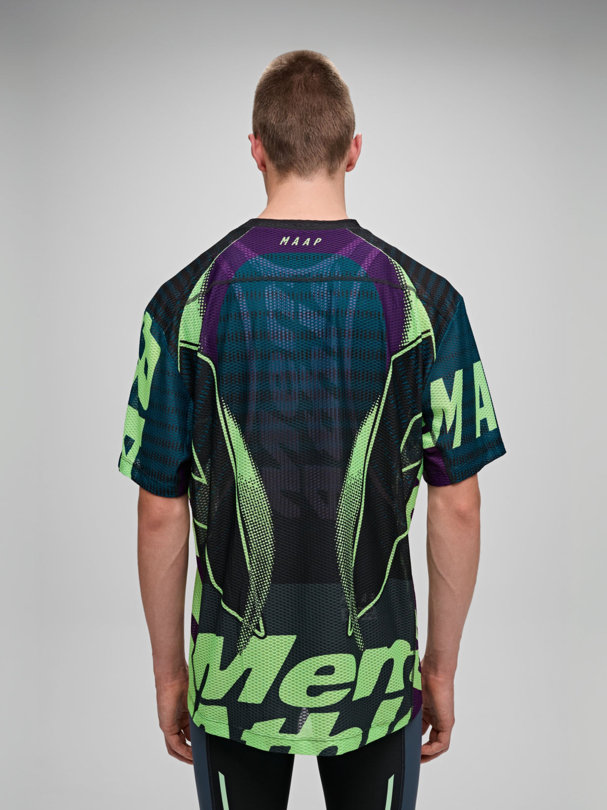 MAAP x Mental Athletic Mesh SS Tee - Black/Acid Lime