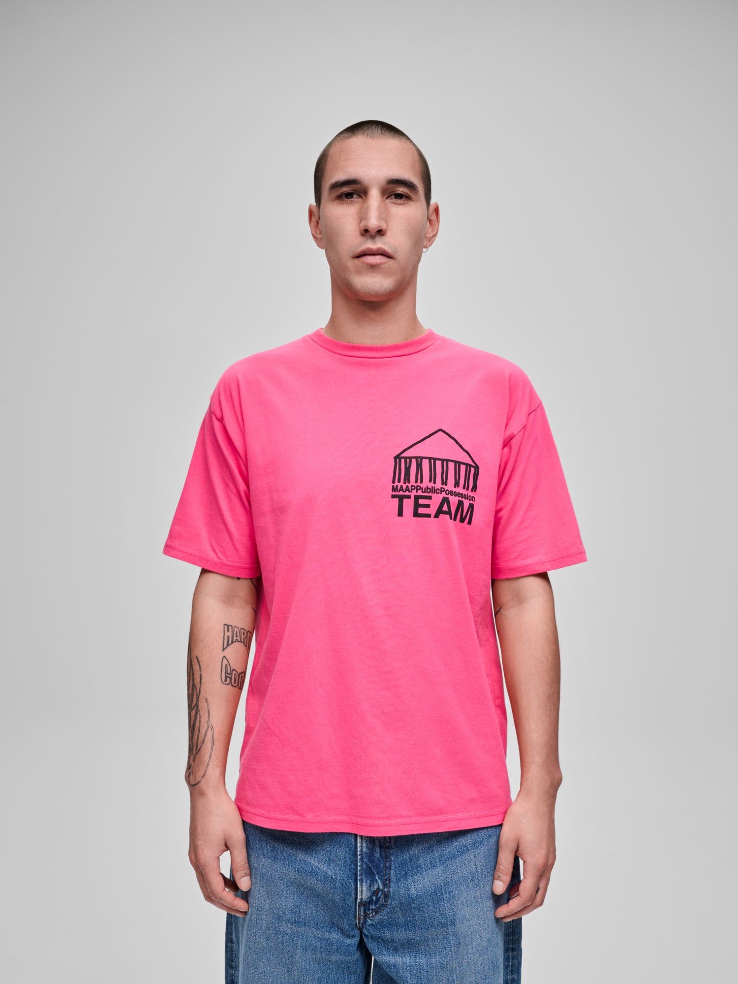 PUBLIC POSSESSION X MAAP SS TEE - Pink