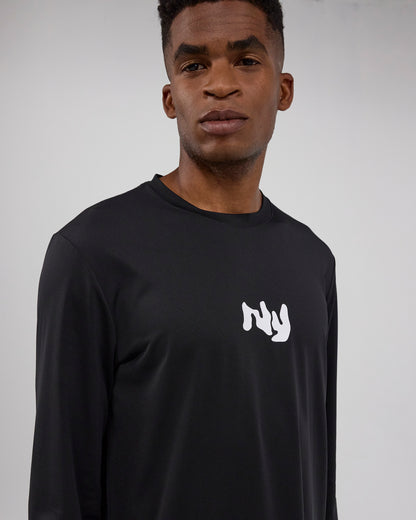 NanoMesh™ Abstract Floral Long Sleeve - Black