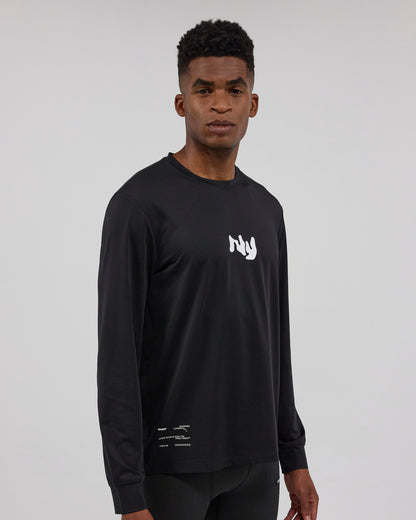 NanoMesh™ Abstract Floral Long Sleeve - Black