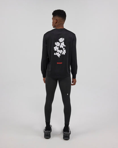 NanoMesh™ Abstract Floral Long Sleeve - Black