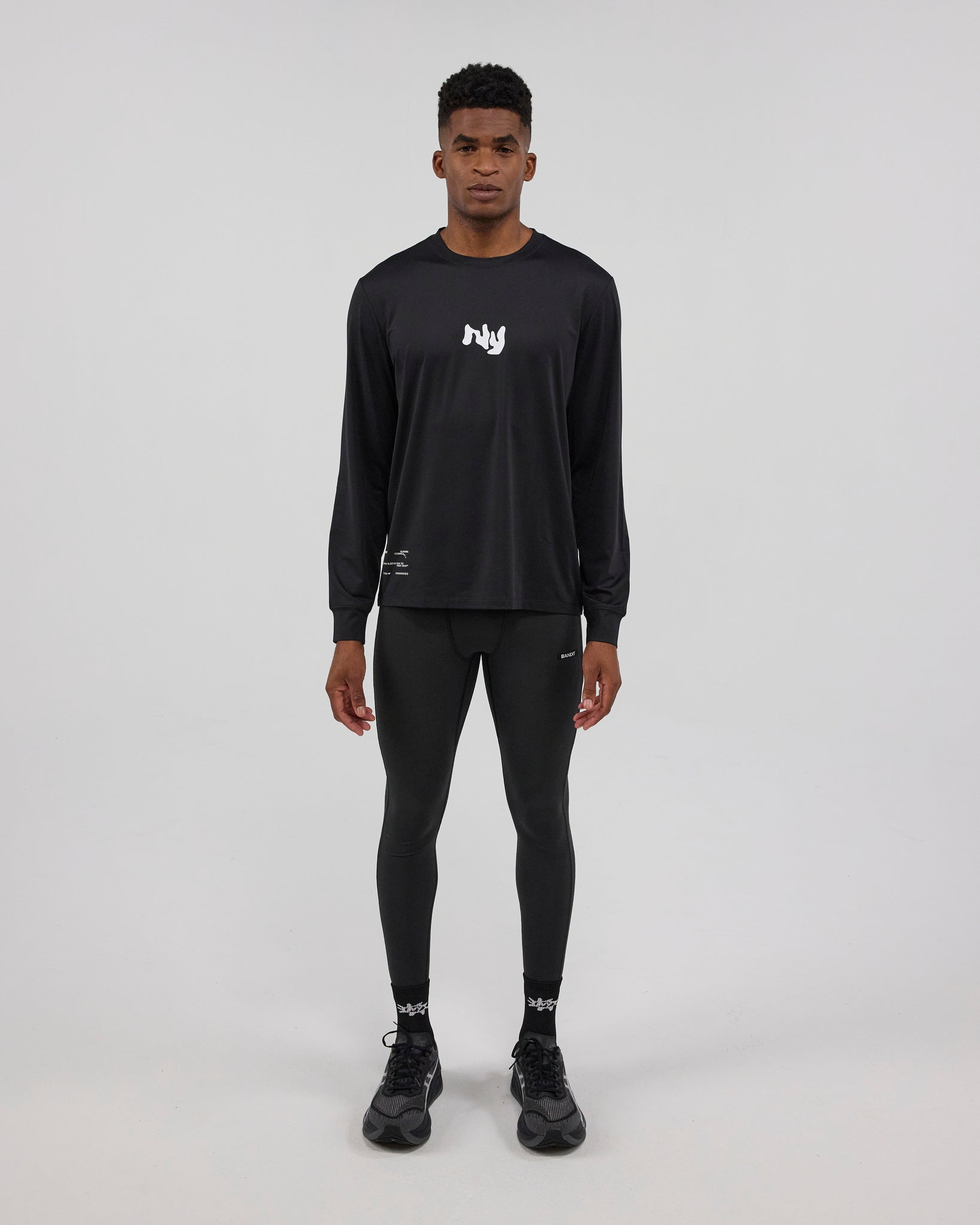NanoMesh™ Abstract Floral Long Sleeve - Black