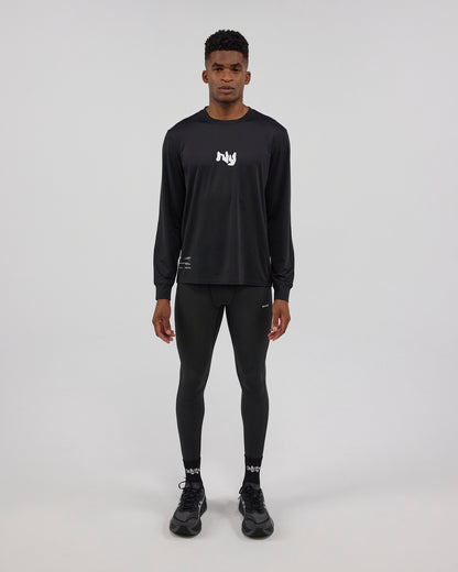 NanoMesh™ Abstract Floral Long Sleeve - Black