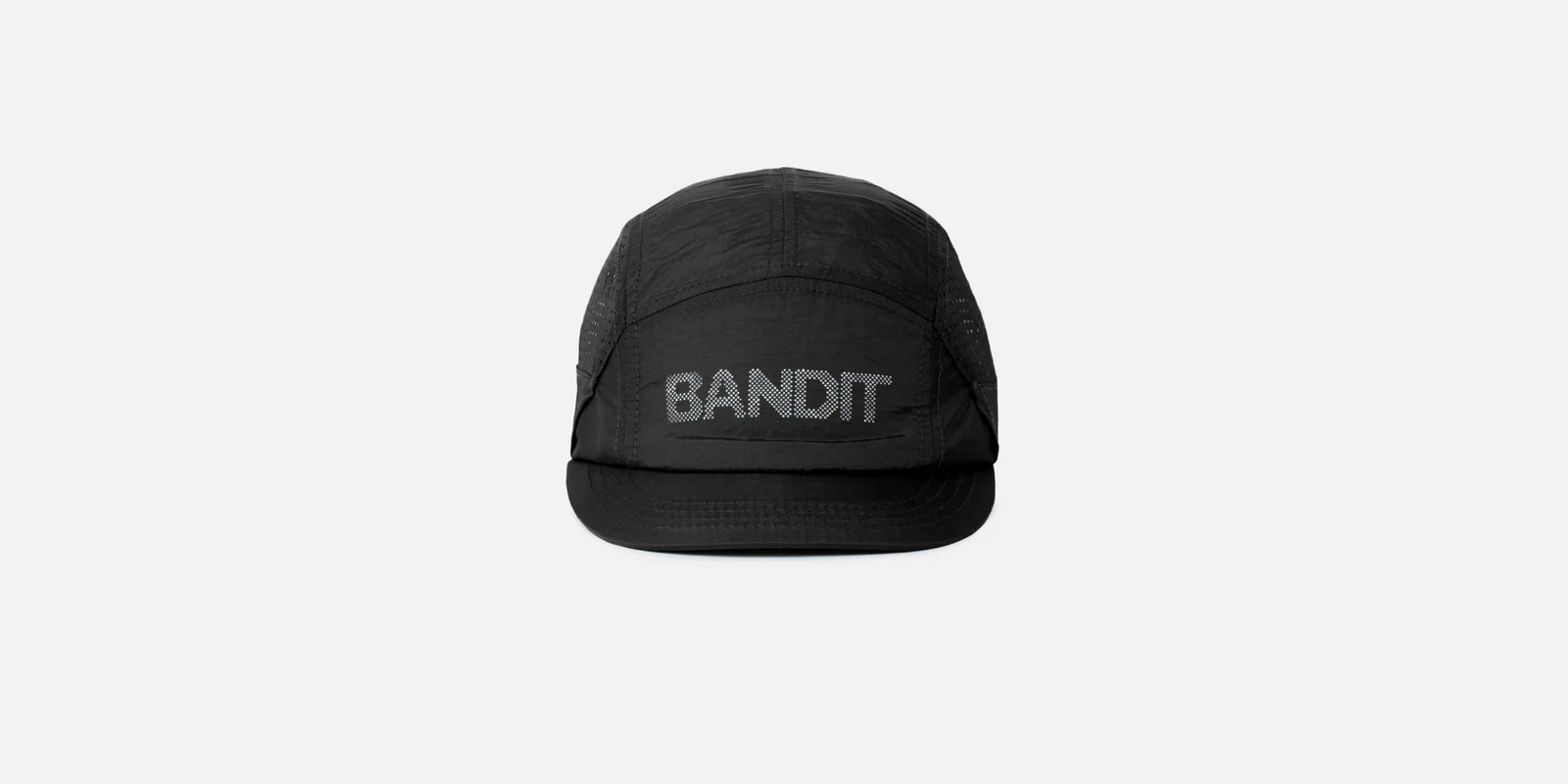 Nylon HumoFit™ Run Hat with Sunglasses Holder - Black - OS