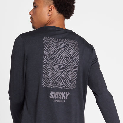 Reflective Logo Pace Long Sleeve - Black