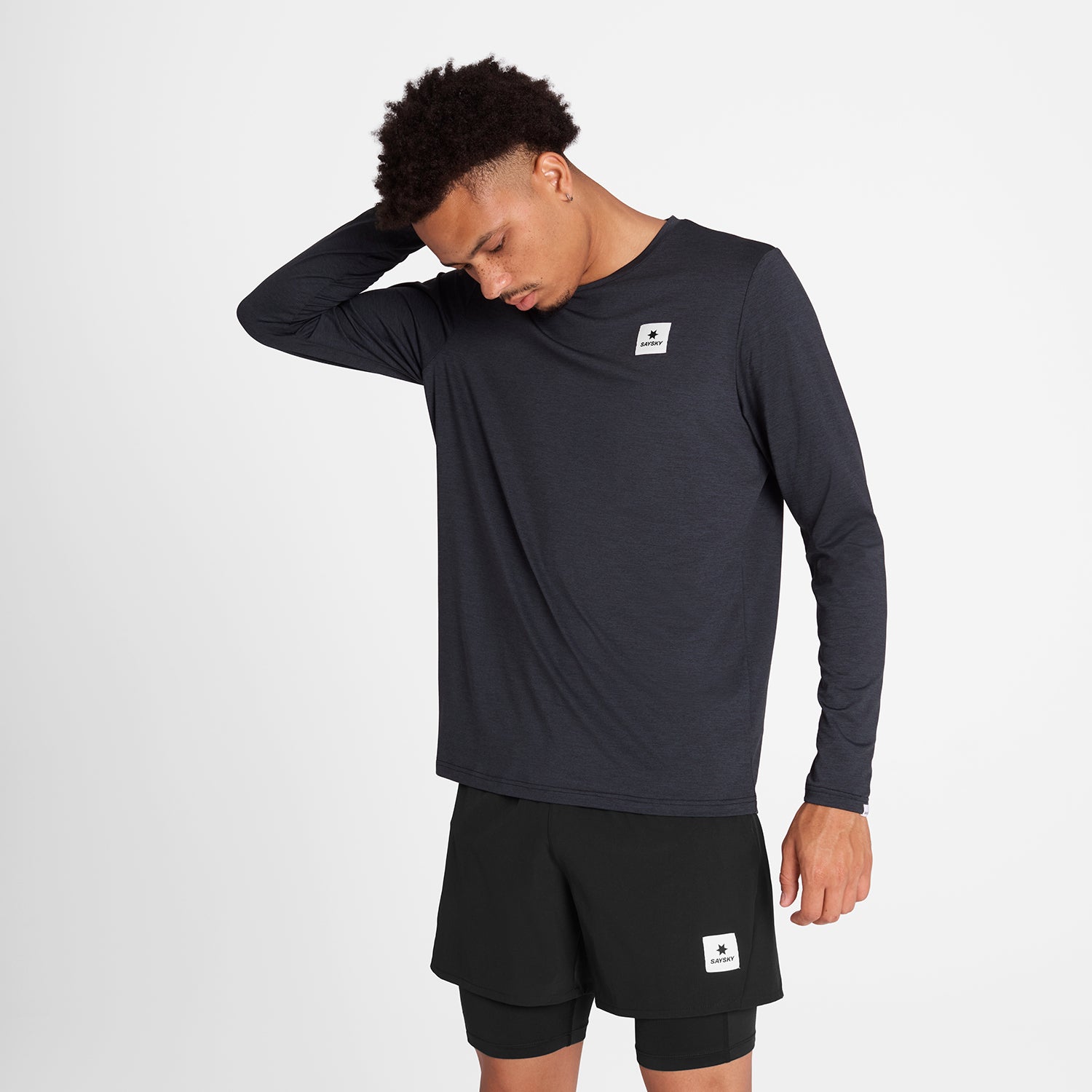 Reflective Logo Pace Long Sleeve - Black