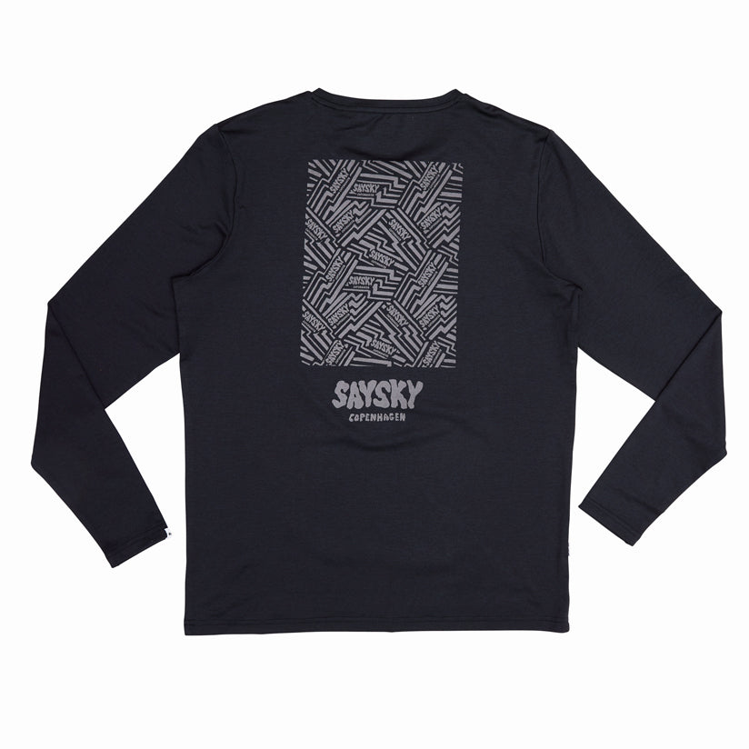 Reflective Logo Pace Long Sleeve - Black