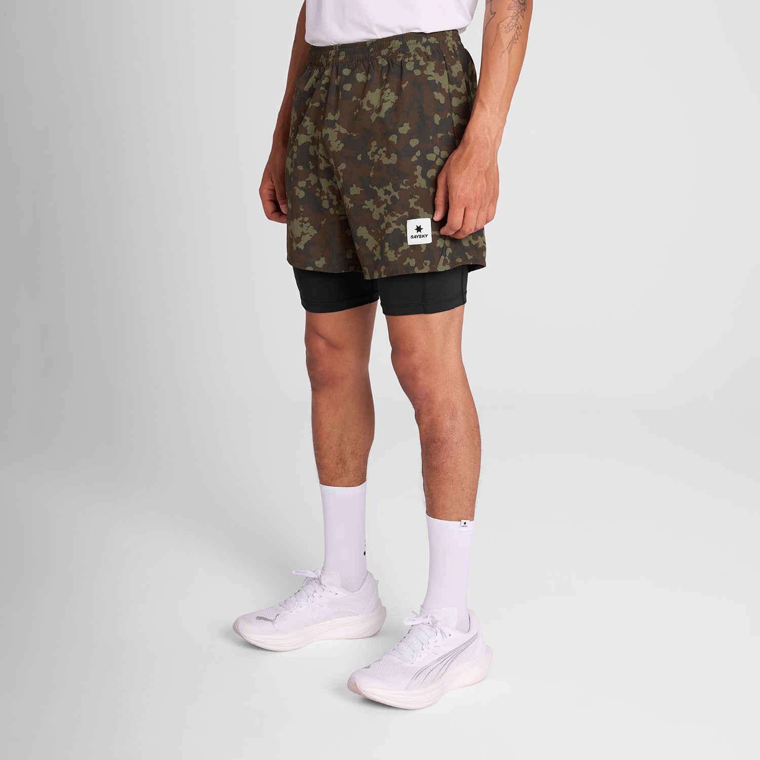 Camo Pace 2 in 1 Shorts 5&
