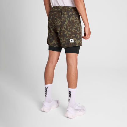 Camo Pace 2 in 1 Shorts 5&