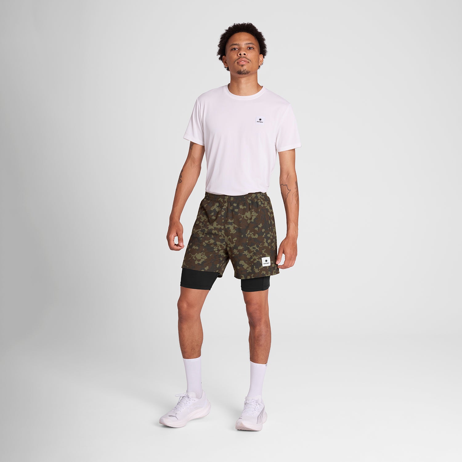 Camo Pace 2 in 1 Shorts 5&