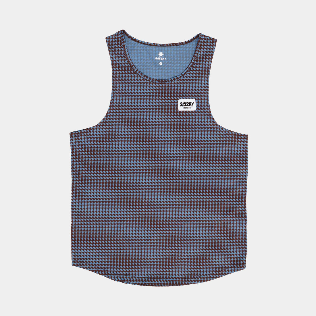 Houndstooth Combat Singlet - Blue