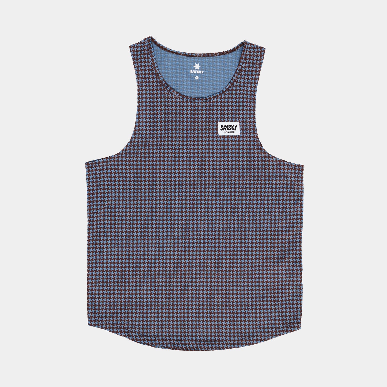 Houndstooth Combat Singlet - Blue