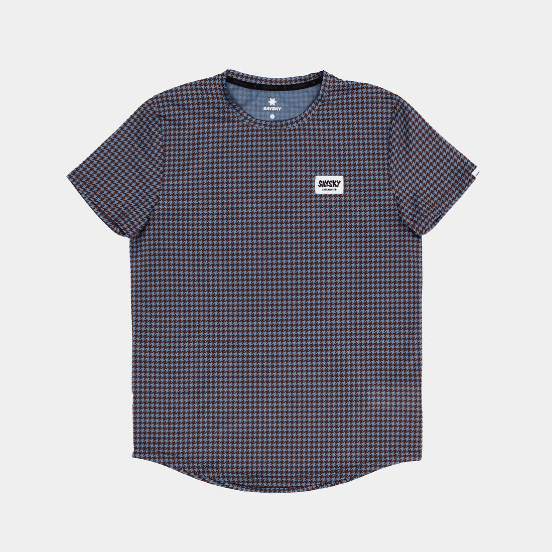 Houndstooth Combat T-Shirt - Blue
