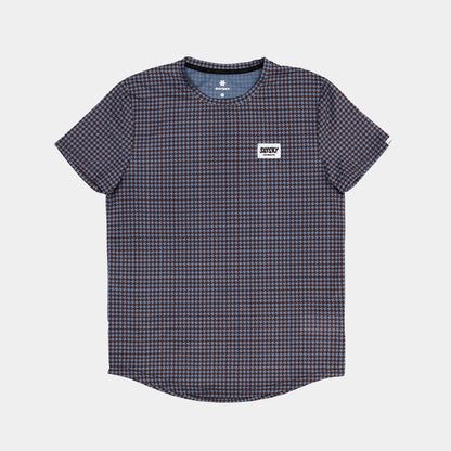 Houndstooth Combat T-Shirt - Blue