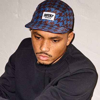 Houndstooth Combat Cap 101 - Blue