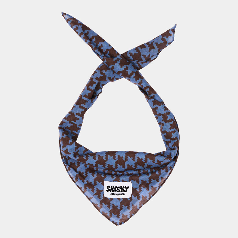 Houndstooth Scarf - Blue