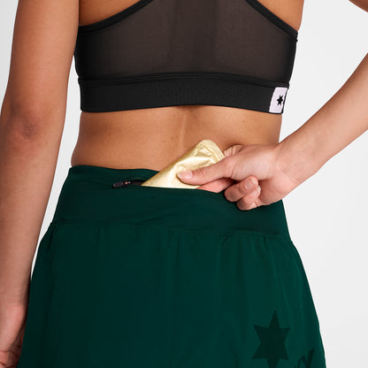 W Pace 2 in 1 Shorts 3" - Green