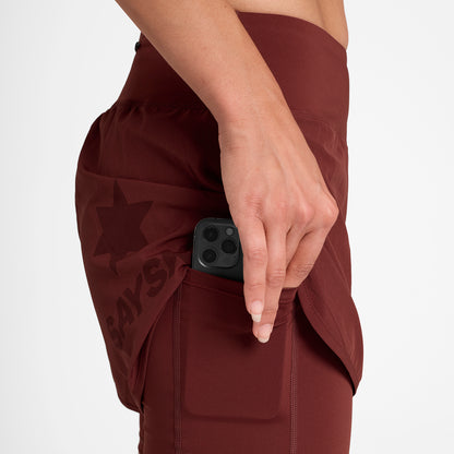 W Pace 2 in 1 Shorts 3" - Red