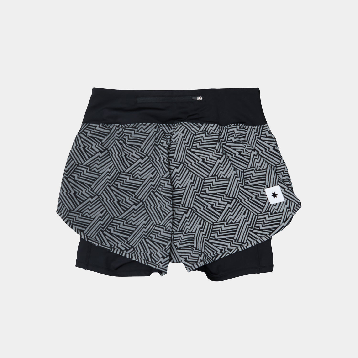 W Reflective Pace 2 in 1 Shorts 3" - Black