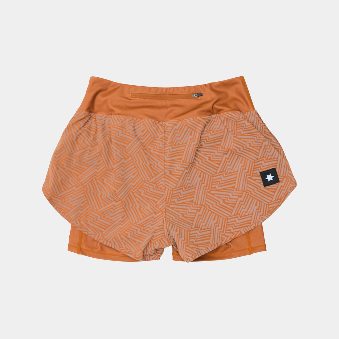 W Reflective Pace 2 in 1 Shorts 3&quot; - Orange
