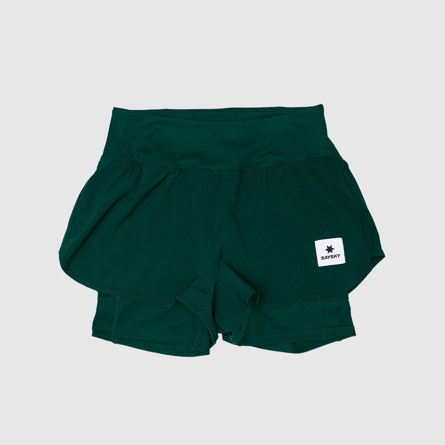 W Pace 2 in 1 Shorts 3" - Green
