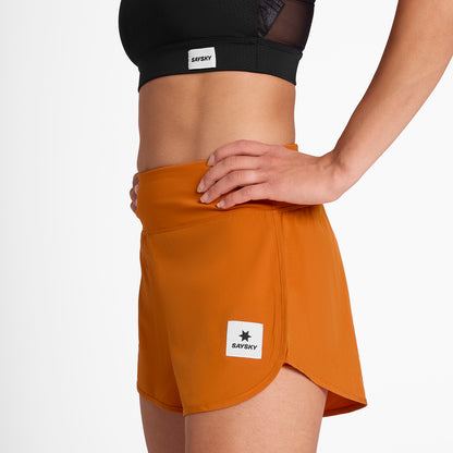 W Pace Shorts 3" - Orange