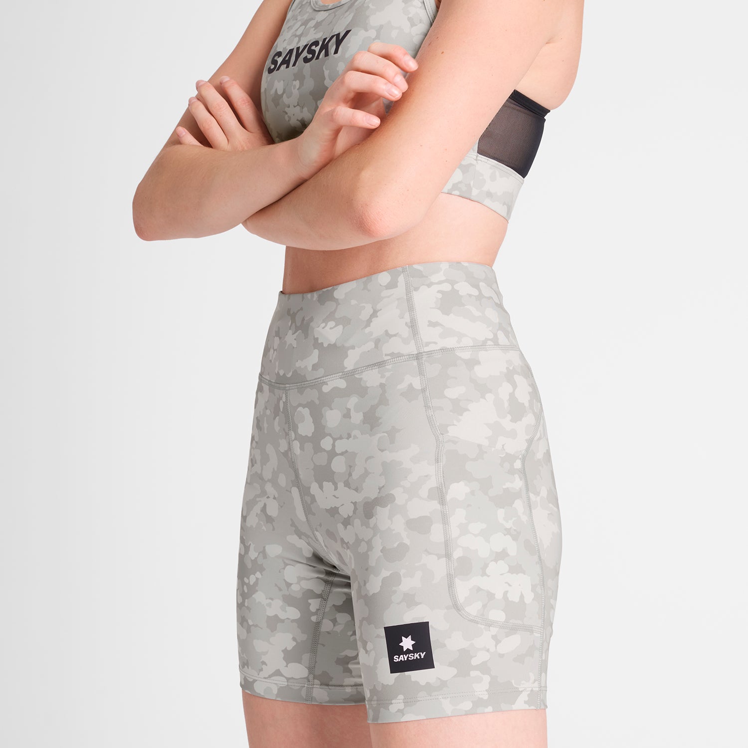 W Camo Combat+ Short Tights 7" - Sand