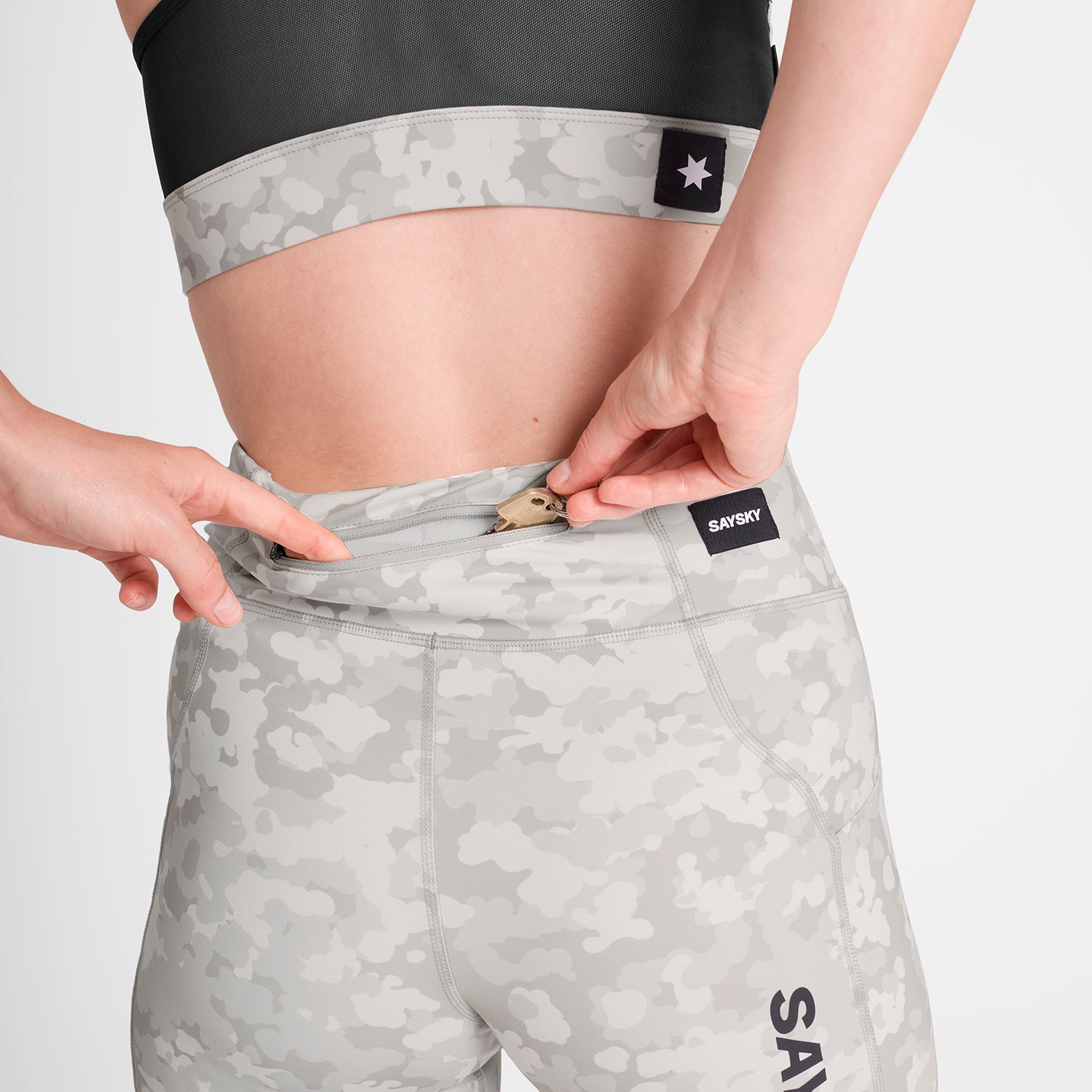 W Camo Combat+ Short Tights 7" - Sand