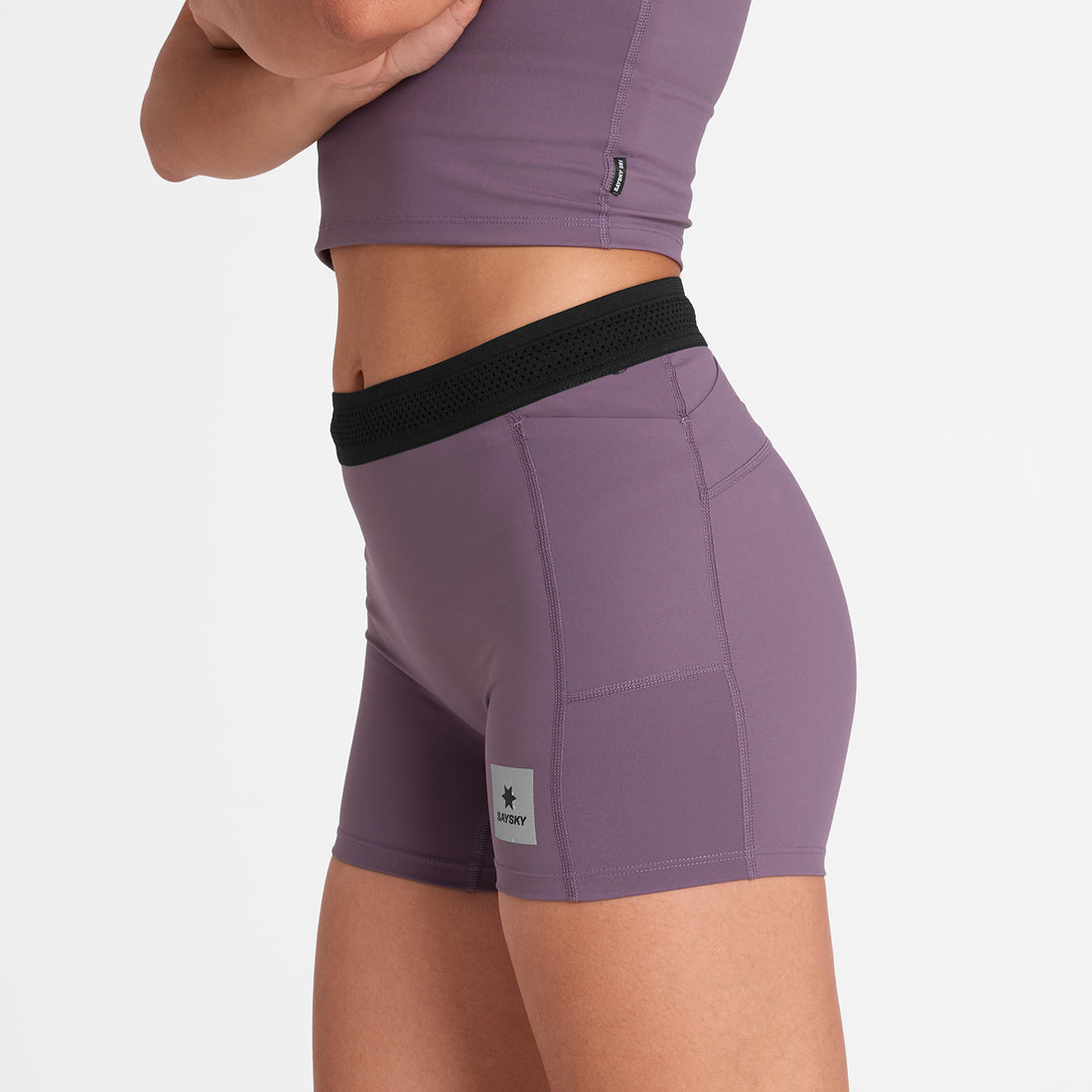 W Flow+ Race Short Tights 4&quot; - Purple
