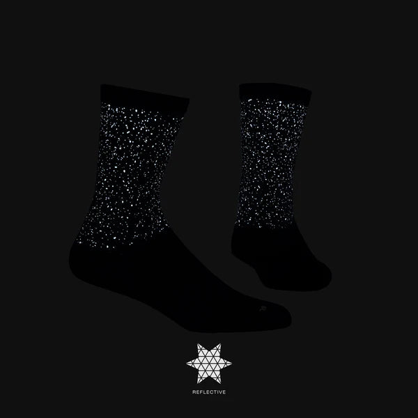 Reflective Combat High Socks - Black