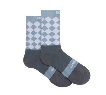Diamond Crew Sock | Lilac/grey