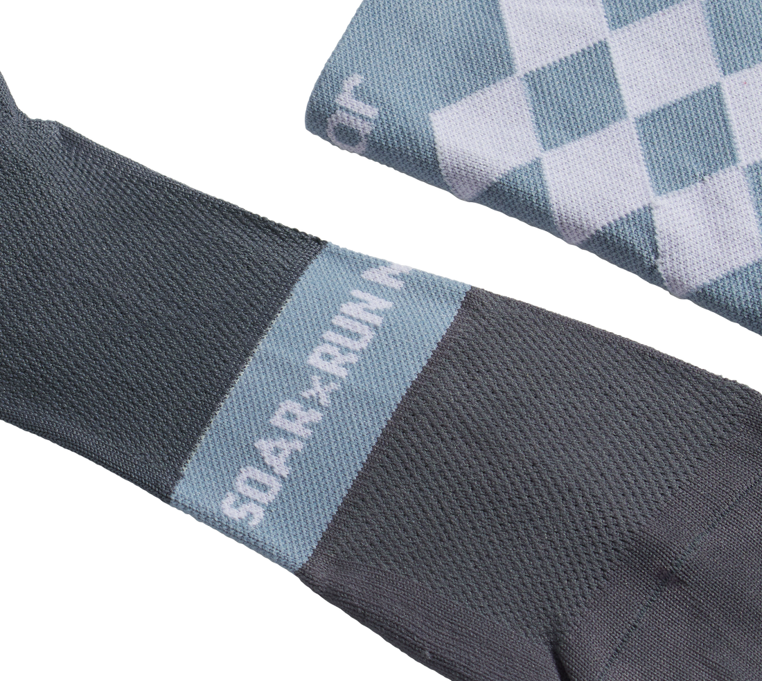 Diamond Crew Sock | Lilac/grey