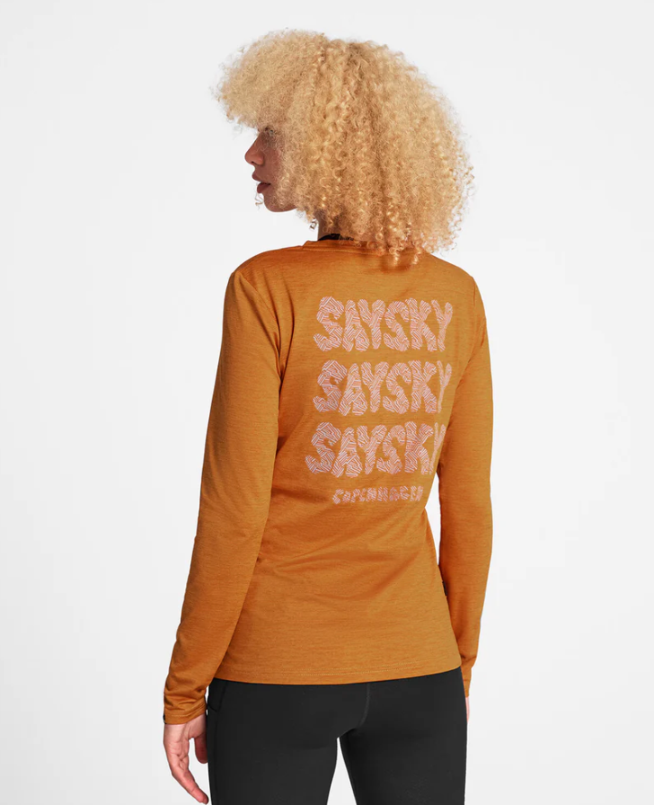 W Reflective Logo Pace Long Sleeve - Orange