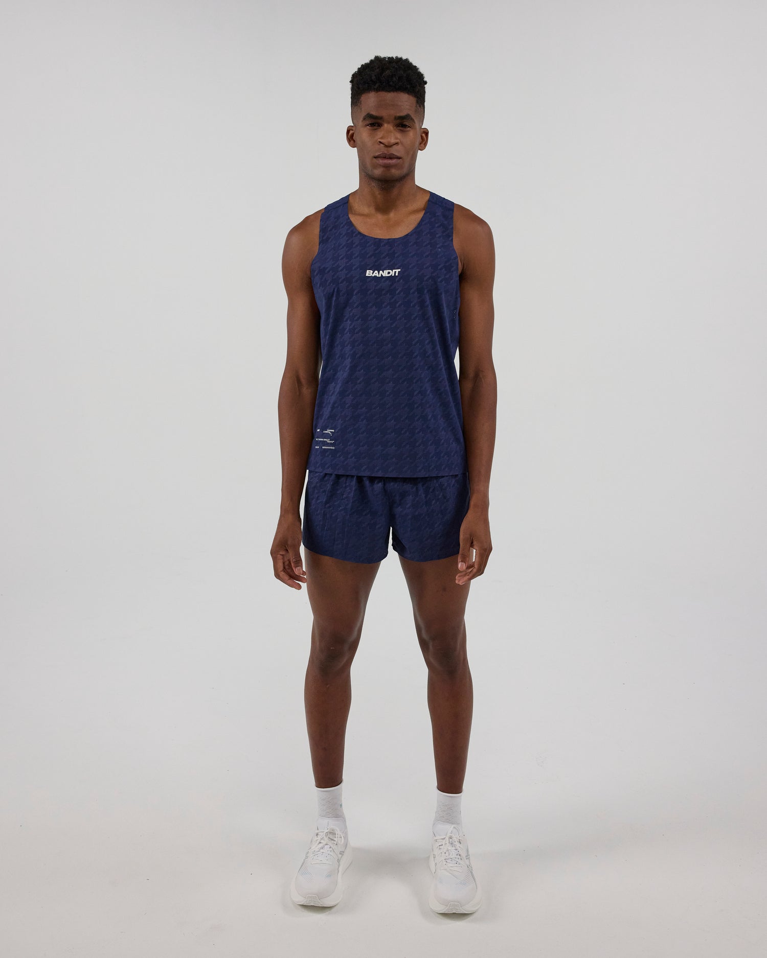 Embossed Vento™ Performance Singlet - NY Navy