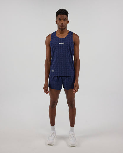 Embossed Vento™ Performance Singlet - NY Navy