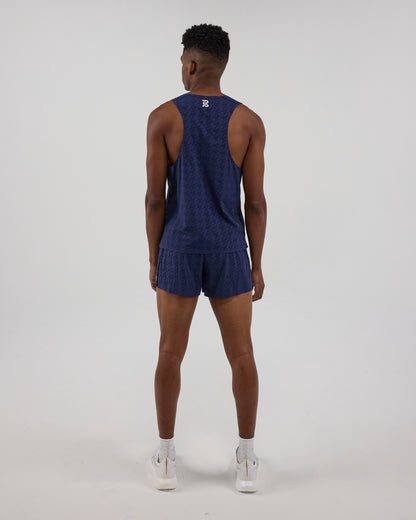 Embossed Vento™ Performance Singlet - NY Navy