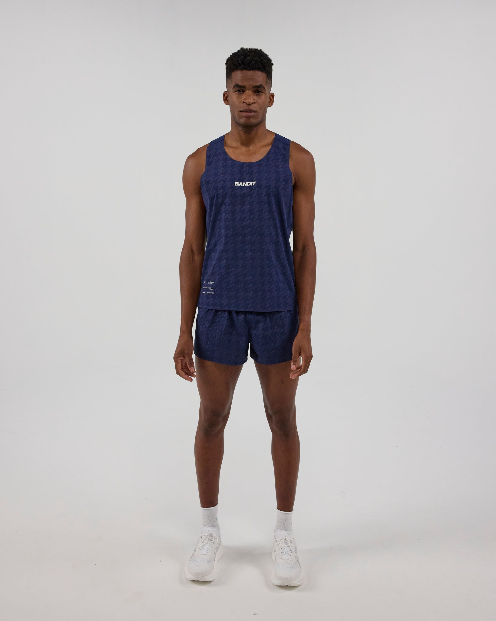 Embossed Vento™ Performance Singlet - NY Navy