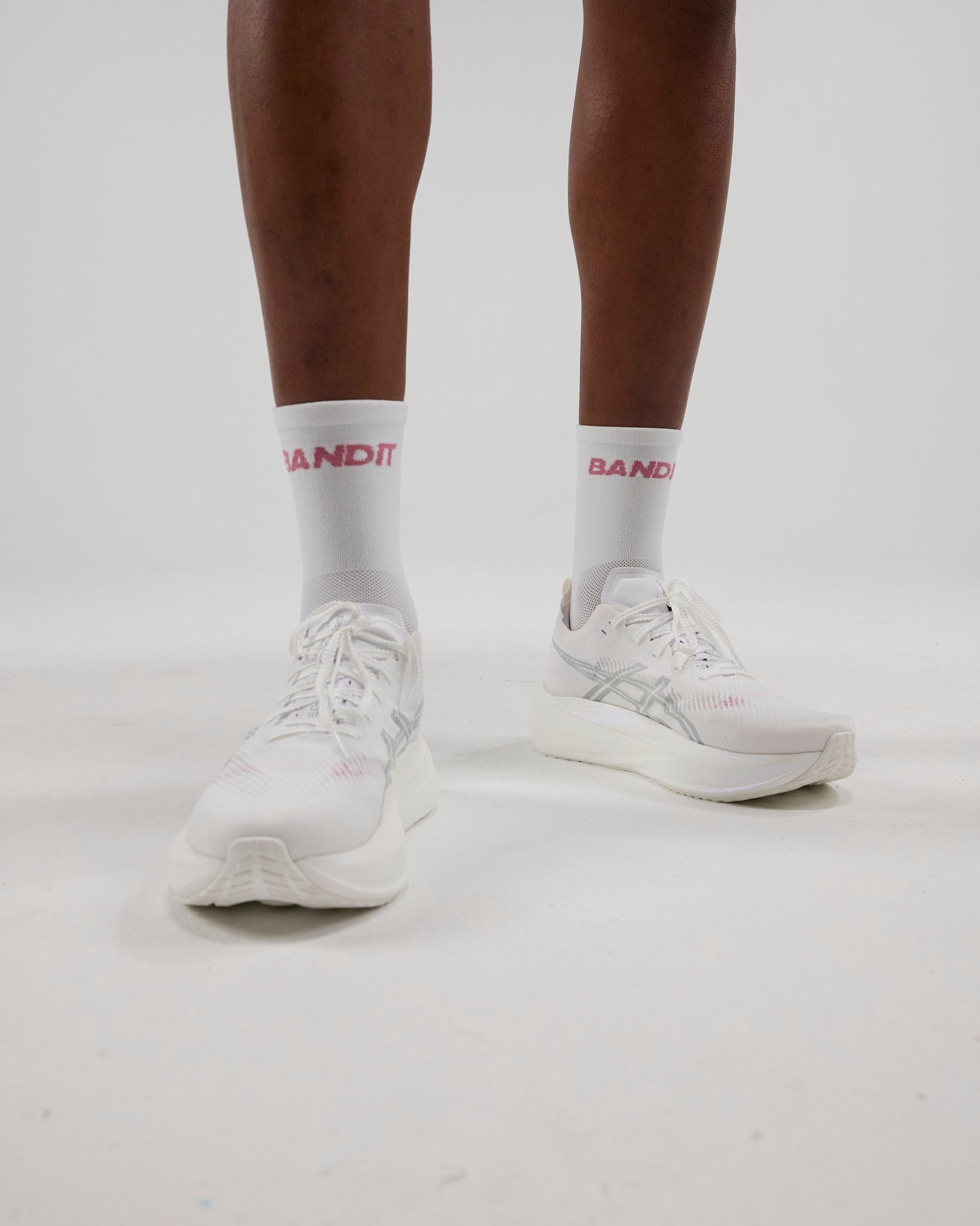 Lite Run™ Socks - White with Mauve (2 Pack)