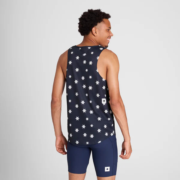 Star Combat Singlet - Blue/White