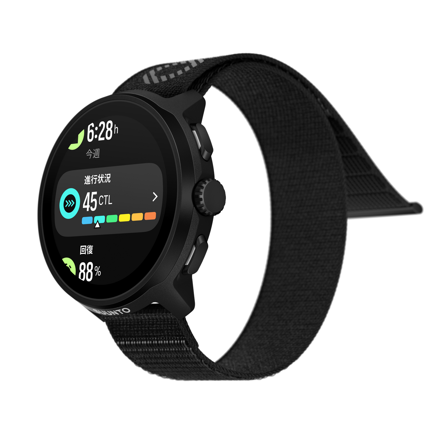 RUN ALL BLACK (TEXTILE STRAP)